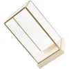 Vases Model Vintage Glass Cover Display Cabinet Mini Wooden Transparent Craft Stand