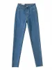 Jeans womengaga cintura alta jeans para mulheres sexy apertado magro denim calças para meninas quentes magro hip cinza estiramento calças b4vz