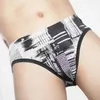 Cuecas sexy homens cuecas de seda gelo gay ultra-fino roupa interior grande bolsa u convexo lingerie elasticidade respirável curto roupa de banho