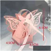 Gift Wrap 10/50/100Pcs Butterfly Boxes Wholesale Candy Favors Packaging With Ribbons For Baby Shower Wedding Birthday Party Supplies Dh184