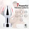 7 prędkości wibrator metalowe koraliki analowe wibracje wtyczki tyłek duże ładowne bezprzewodowe zdalne sterowanie prostaty masaże