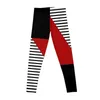 Actieve broek rood zwart geometrische abstractie legging sportkleding vrouw gym 2024 voor fysieke dames