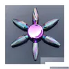 Rotazione Top colorf zinco in lega fidget spinner ruote giroscopi cuscinetti in metallo cuscinetto arcobaleno spinners focus focus giocattolo anti-ansia