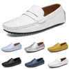 dress shoes spring autumn summer grey black white mens low top breathable soft sole shoes flat sole men GAI-29