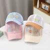 Casquettes de Baseball Chapeaux d'été brodés pour Enfants Pleine Maille Respirant réglable Casquette de Baseball pour garçons Chapeau de Soleil pour Filles bébé Dessin animé Mignon