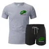 Novos conjuntos de corrida dos homens verão roupas esportivas ginásio ternos de fitness secagem rápida camisetas curtas roupas esportivas treinamento esporte agasalho