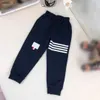 Mode Baby Clothes Boys Tracksuits Multi Color Stripe Design Kids Coat Set Storlek 90-150 cm Barnjacka och byxor 24Feb20