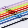 Elastik Tie Shoelaces Yarı Direktif Ayakkabı Dantelleri Erkek ve Kadın Spor Ayakkabıları Hızlı Tembel Metal Kilit Strings 240229