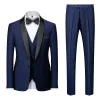 Suits Men Business Casual Wedding Suit 3piece Suit2023spring New Dress Suit Multicolor Fashion Host Boutique Highquality 3piecesuit