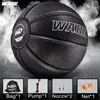 Wade 7# Original mjukt PU -läder för inomhusdoor hög elasticitet vuxen basketboll svart klassisk boll 240229