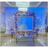 Party Decoration Metal Gold Candlestick AC Powered LED LIGHT CE For Sta Table Centerpiece Walkway Pillar Drop Delivery Home Garden Fes OT9VY