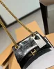 designer axelväska crossbody handväska kvinnor handväska äkta läder klassisk flip chain väska designer messenger väska plånbok krokodil hud timglasväska