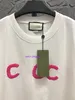 24SS Paris Włochy T-shirt Męska moda na zwykłą modę uliczną g-literę haftowaną kieszonkową ciepłe męskie i damskie para designerska koszula 668