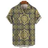 Chemises décontractées pour hommes musulmans 3D Ramadan imprimé hawaïen manches courtes chemise surdimensionnée chemisier à la mode vêtements de haute qualité
