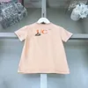 Marca bebê camisetas bonito coelho padrão de algodão meninas meninos manga curta tamanho 90-160 cm designer crianças roupas verão criança tees 24feb20