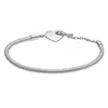 Braccialetti di fascino a forma di cuore a forma di cuore Bracciale a catena 925 tibetane originale con perle fai-da-te Bracciale di ciondoli fai-da-te