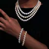 Bling Hip Hop Schmuck 10 mm 100 % 925 Sterling Silber funkelnde Vvs-Moissanit-Diamant-Halskette mit Tenniskette