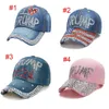 2024 USA Präsident Wahl Party Hut für Donald Trump BIDEN Keep America Great Baseball Cap Strass Snapback Hüte Männer Frauen