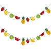 Party Decoration 2 Pcs Strawberry Decor Summer Tassel 2pcs Banner Fruit Fruits Theme Banquet