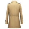 Solid Classic Mens Trench Coat Plus Size Windbreak High Quality Business Casual Wind Coat Mänkläder M-8XL BF7987 240219