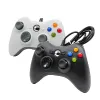 GamePads Black and White USB Wired Wired Gamepad PC PC Breetin Double Vibration Controller pour PC Windows 7/8/10 / XP pas pour Xbox 360