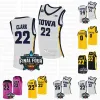 CUSTOM Кейтлин Кларк Джерси 2023 Женские баскетбольные майки Final Four 4 Iowa Hawkeyes NCAA College Джо Туссен Райан Кринер Джек Нунге Тони