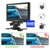 Car Monitor With Rear View Camera Security 12V 7 Inch 1024 600 Reverse Parking System In-Dash