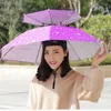 Portable Sun Rain Umbrella Hat Foldable Outdoor Sunshade Waterproof Camping Fishing Golf Gardening Headwear Cap Beach Head Hats Hands Free Umbrellas HW0195