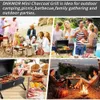 Griglia a carbone portatile da tavolo Barbecue all'aperto Fumatore Piccolo barbecue per cucinare picnic in campeggio nel cortile 240223