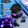 TWS Gaming Earuds Wireless Bluetooth -hörlurar med Mic Bass Audio Sound Positioning 9D Stereo Music HiFi Headset för Gamer