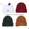 Beanie/SKL Caps Autumn and Winter Hat Noah Cold Letter Sticked Woolen Brodery Cross Warm Ins Tide Outdoor Sports T221020 Drop Deli DHM8P