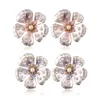 Stud Earrings Bohemia Retro Alloy Flower Earring For Women Pink Bule Pearl Summer Fashion Jewelry Pendientes 2024