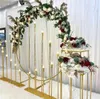 Metal Gold Candlestick AC Powered LED Light Source for Wedding Sta Decoration Table Centerpiece Walkway Pillar