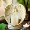 Świece posiadacze nordyckiej retro aniołki Wings Wings Ozdoby świeckie domowe dekoracje na pulpicie Kościół wyposażony