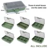 Dozen Vistuig Tackle Box Met Zes Mini Dozen/Rig Board Karpervissen Opbergdoos Aparte Hair Rig Visgerei Doos container