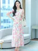 Party Dresses Fashion Pink Elegant Casual Evening Chiffon Floral Green Chic Long Dress Summer Clothes For Women 2024 Prom Luxury