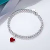 Pulseira de joias com contas de prata esterlina designer feminina para amantes de pulseiras femininas designer presentes feitos à mão para homens e mulheres prata titânio ouro Dia dos Namorados.