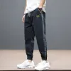 바지 2023 New Hip Hop Joggers Cargo Pants 남자 하렘 바지 남성 대형 패션 간단한 바지 블루 블랙 느슨한 야외 바지 4xl