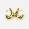 5 par retro metalliska örhängen slät metallkrok form enkel kreativ design mode vackra kvinnor smycken 30717 240228