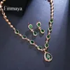 Emmaya Arrivo Green Waterdrop Aspetto Zirconia Accessori per costumi affascinanti Orecchini e set di gioielli per collane 240220