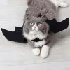 Ubrania dla zwierząt czarne skrzydła nietoperzy Halloween Cute Holder Costume Cosplay Cat Dog Halloween impreza dla materiałów dla zwierząt domowych