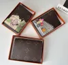 Top quality Mens passport holder Women Wallet Flower printing Card Holder real Leather Women Purse Covers For Passports