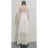 드레스 여름 여자의 긴 슬리브 오프 어깨 신부 웨딩 드레스 흰색 레이스 우아한 파티 드레스를위한 2023 년