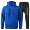 Merk trainingspak voor heren Luxe 2-delige set Casual hoodies Sweatshirt en joggingbroek Pak Tieners Sport Print Joggen Grote maten S-3XL