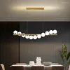 Lampadari moderni palline di vetro rotate oro per il tavolo sala da pranzo cucina lampada a ciondolo decorazione per la casa sospesa