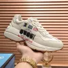 2024 skor sneakers män skor designer skor kvinnor puff walking casual sport mode casual äkta läder beige tjock sula sport sho d01f