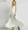 Grundläggande casual klänningar Sexig rygglös bandage wrap bröst strandklänning elegant bohemisk mantel femme casual maxi 240302