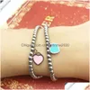 Any Selling Steel Heart Bracelet Fashion Womens Beads Stainless Love Hand Jewelry Drop Delivery Dhlbk