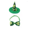 Dog Apparel Q1JB Pet Irish Necklaces Top Hat Collars Cats Suit Collar With Holiday Bowtie For Salons Party