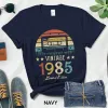 T-shirts vintage 1985 Cassette en édition limitée T-shirt 39e 39 ans Tshirt de mode d'anniversaire de 39 ans